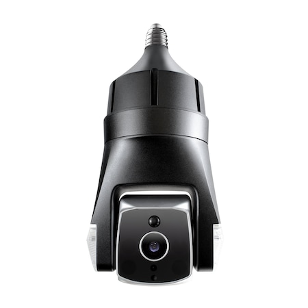 Triton Biometric Auto Tracking Outdoor Wi-Fi Security Camera With Light Bulb E26